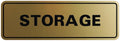 Standard STORAGE Door/Wall Sign - Brushed Gold - Small (5 Pack)