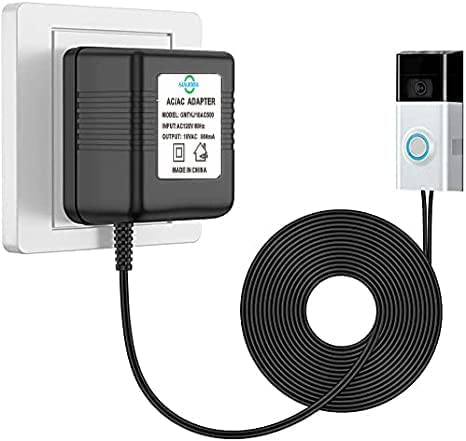 Video Doorbell Transformer 18V500MA Power Transformer Compatible with All Versions of Ring Doorbell and Nest Ecobee, Sensi and Honeywell Thermostats 26ft Cable (18V-26ft)