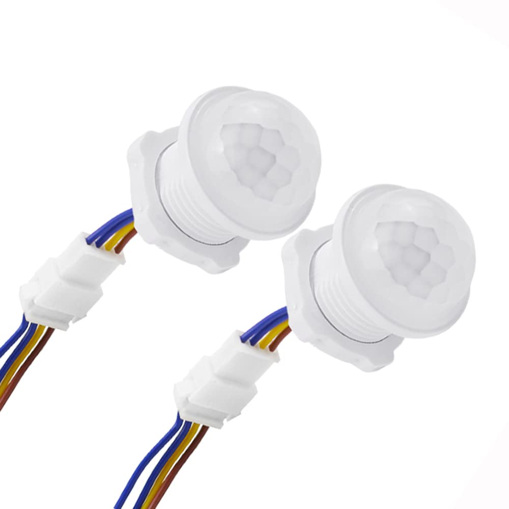 2Pack Motion Sensor Light Switch 100-240V 40W PIR Human Body Activated LED Sensors Home Smart Infrared Induction Detector Mini Wall Light Switch