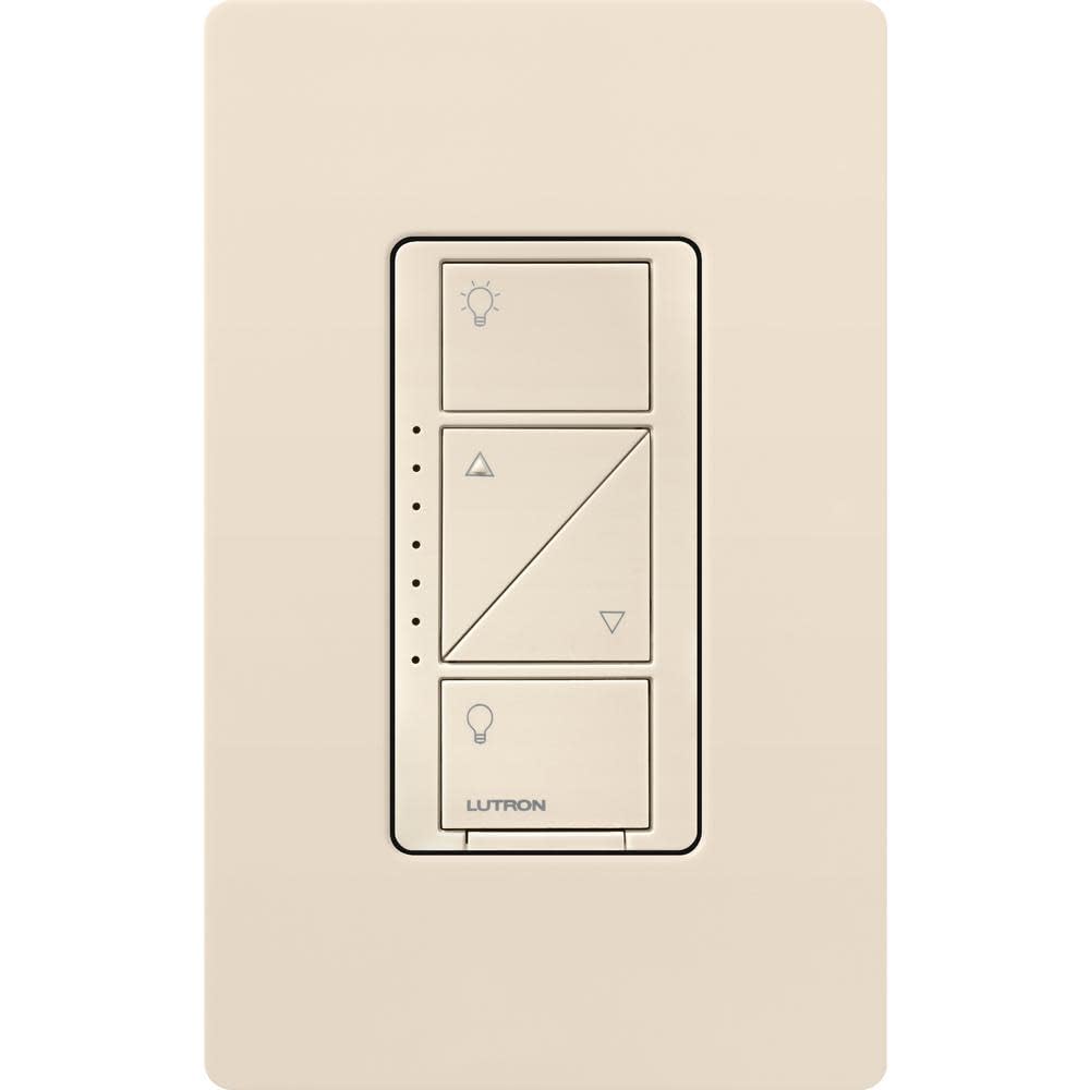 Lutron Caseta Original Smart Dimmer Switch (Lutron Smart Hub Required), for LED Lights, 150 Watt, Single-Pole/3-Way, No Neutral Required, PD-6WCL-LA, Light Almond