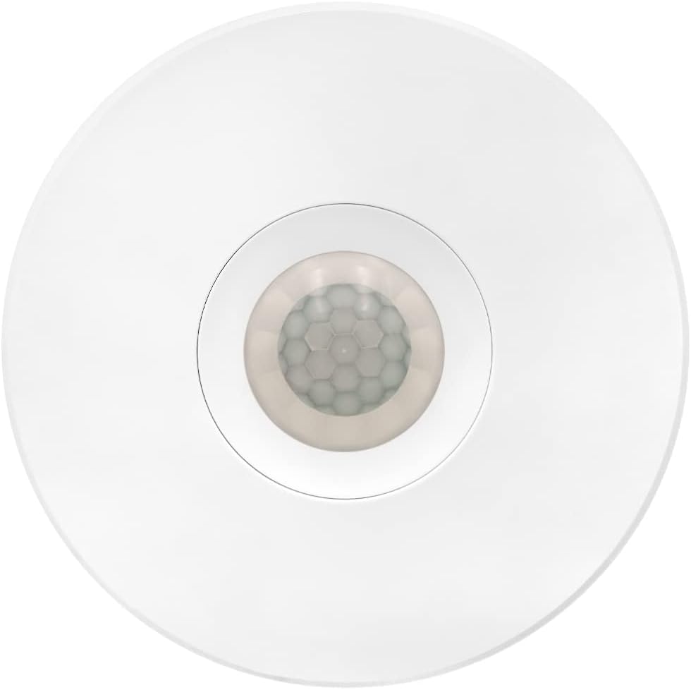 Maxxima Ceiling Mount 360 Degree PIR Occupancy Sensor - Hard-Wired Motion Sensor, 120V LED Compatible, Automatic Sensing Solution for Indoor Use at Max Height 10ft, Ideal for Closets and Pantries