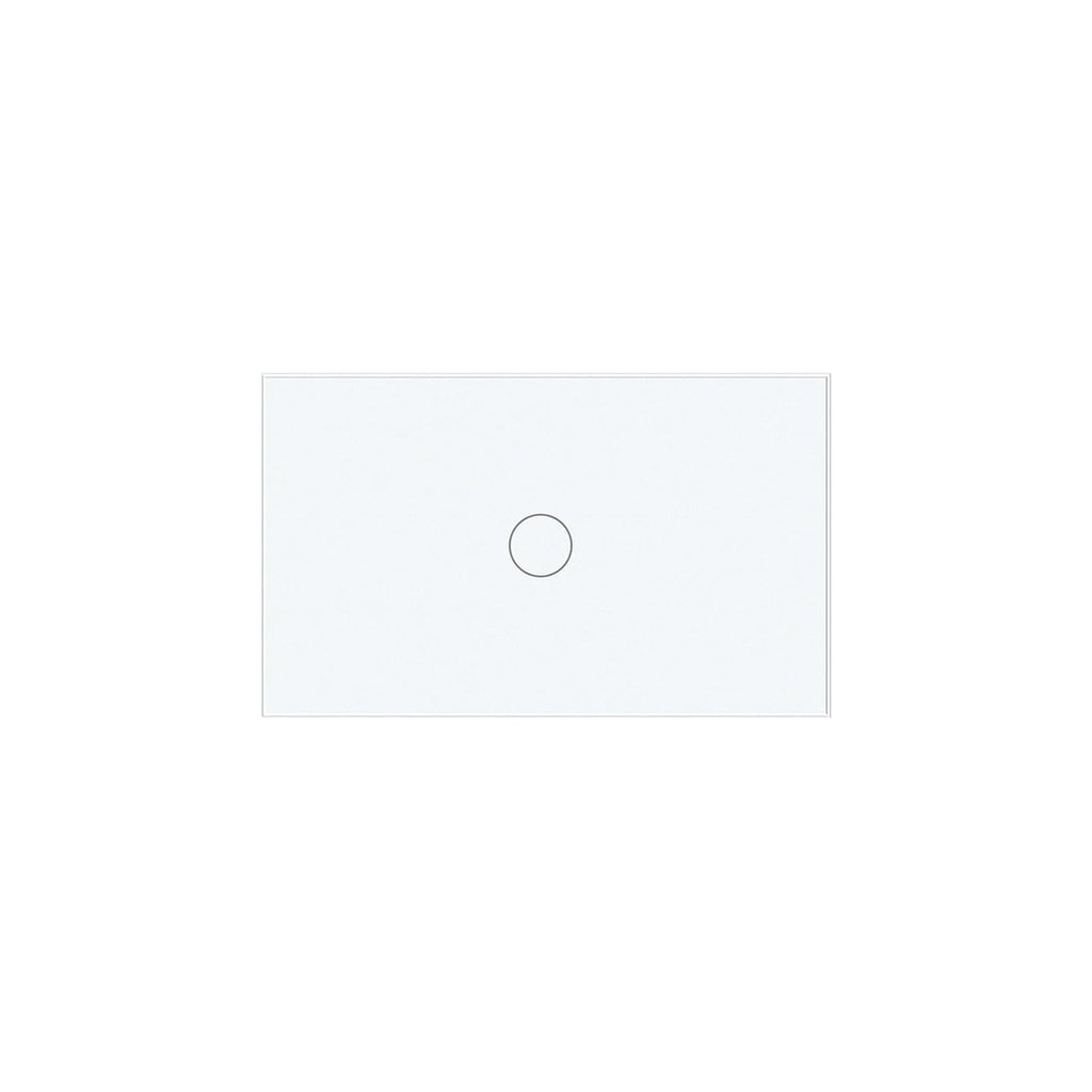 2 Way Light Switch 118X72X34MM No Neutral Wire, Wall Touch Switch 1000W, Tempered Glass Panel, FCC, White 1 Gang