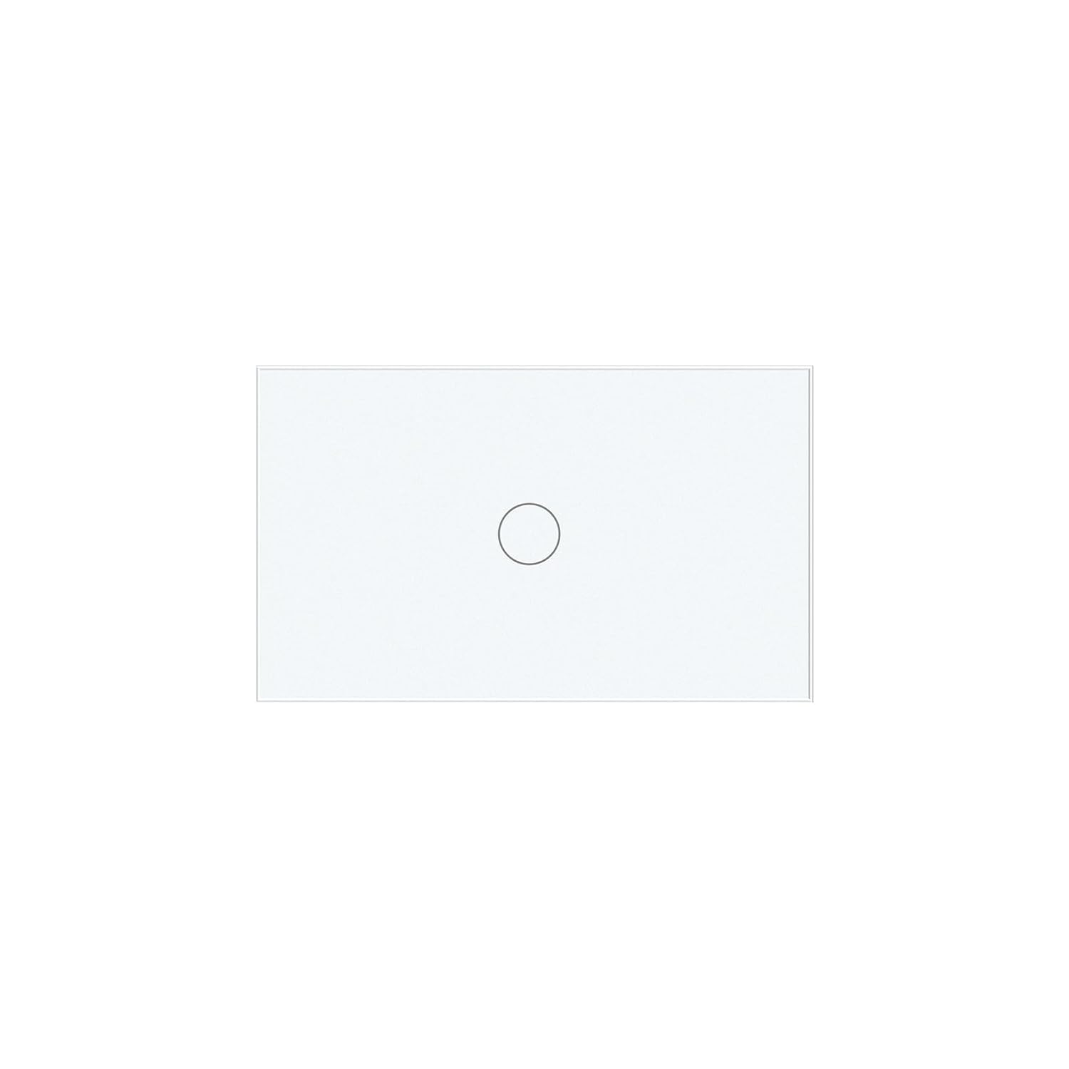 2 Way Light Switch 118X72X34MM No Neutral Wire, Wall Touch Switch 1000W, Tempered Glass Panel, FCC, White 1 Gang