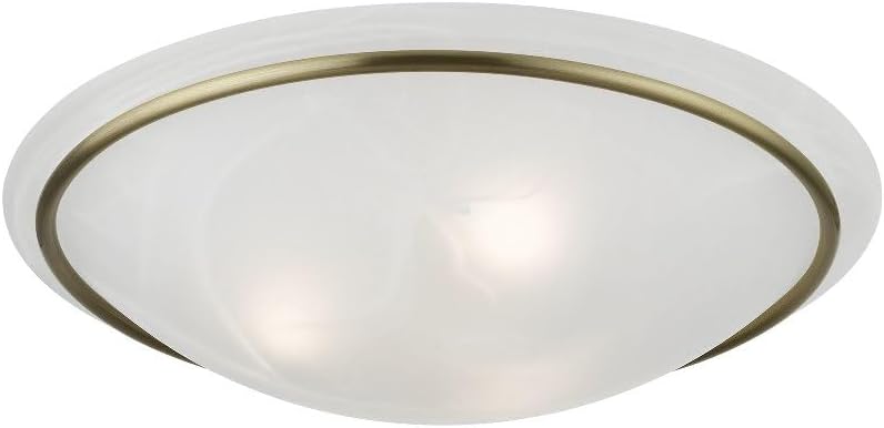 Livex Lighting 4825-91 Newburgh 3-Light Ceiling Mount, Brushed Nickel