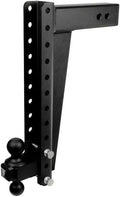 BulletProof Hitches - 3.0" Adjustable Heavy Duty Trailer Hitch (22,000 lb. Rating) - 18" Drop/Rise Trailer Hitch with 2" & 2-5/16" Dual Ball - Powder Coat, Solid Steel, Corrosion-Resistant