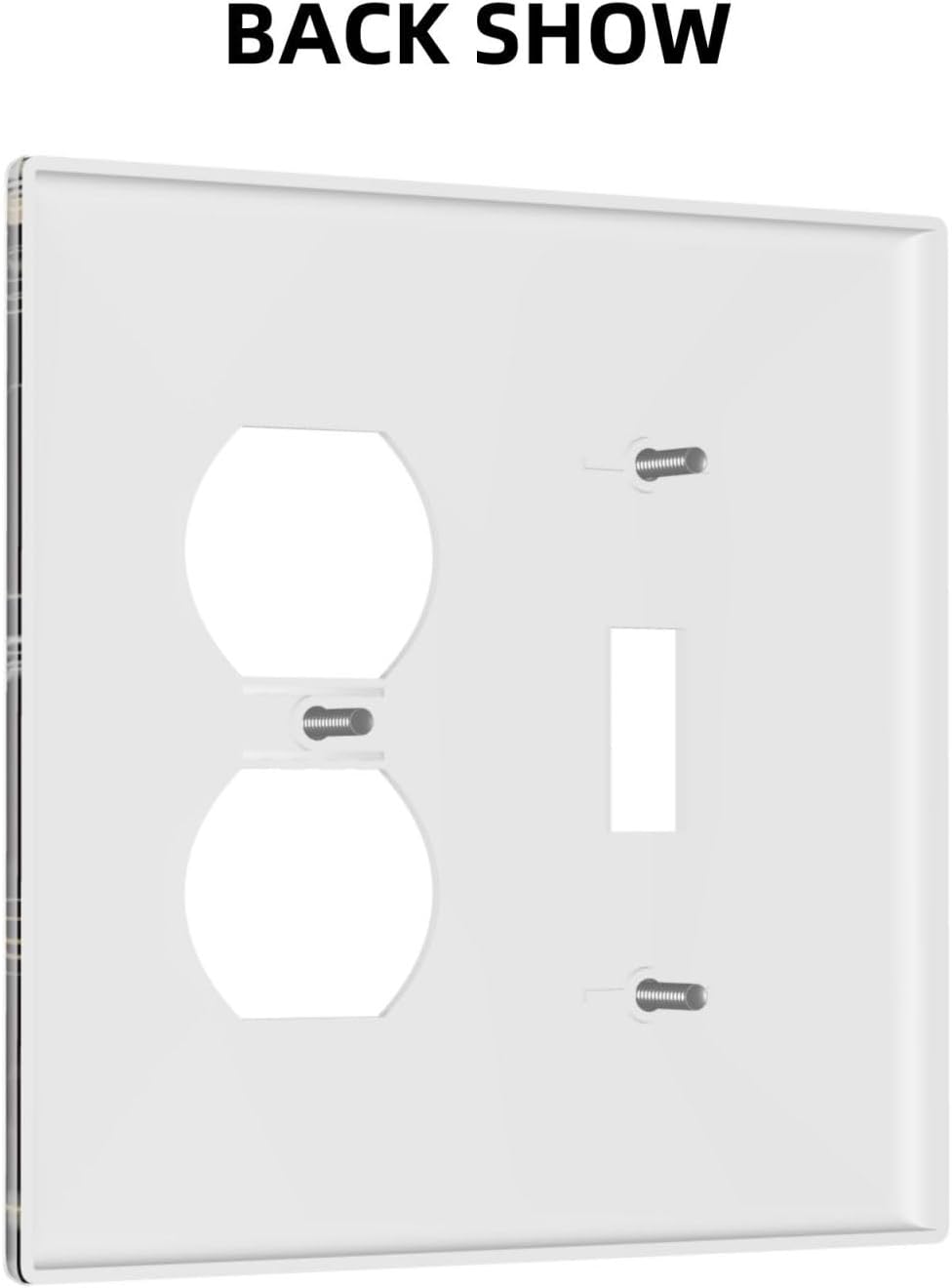 White Cat Tarot Moon Phases Moth Celestial Gothic Wallplates 1 Toggle 1 Duplex Switch Plate Electrical GFCI Faceplate Decorative Light Switch Covers for Kids Room Bedroom Decor