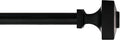 Deco Window Adjustable Curtain Rod for Windows 44 to 120 Inch (Pack of 1) Extendable Heavy Duty 3/4 Inch Iron Drapery Pole with Finials Wall Mounted French Door Curtain Rods (Black)
