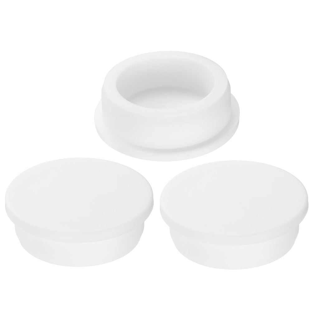 uxcell 3Pcs Silicone Hole Plug, Waterproof Round Rubber Stoppers Bottle Seal Plugs Tube Pipe End Caps for 42mm/1.65" Hole for Bathtub Bottle, White
