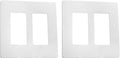 2-Gang Decora Screwless Wall Plate 80309-SW,Child Safe Outlet Cover 80309-SW,Screw Smooth Face Switch Plates Screwless Wall Plate 2-Gang Receptacle Outlet Cover 2 Pack