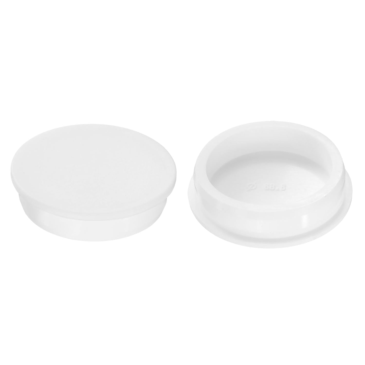 uxcell 2Pcs Silicone Hole Plug, Waterproof Round Rubber Stoppers Bottle Seal Plugs Tube Pipe End Caps for 67mm/2.64" Hole for Bathtub Bottle, White