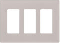 Lutron Claro 3 Gang Decorator/Rocker Wallplate, Satin, Taupe (1-Pack) | SC-3-TP