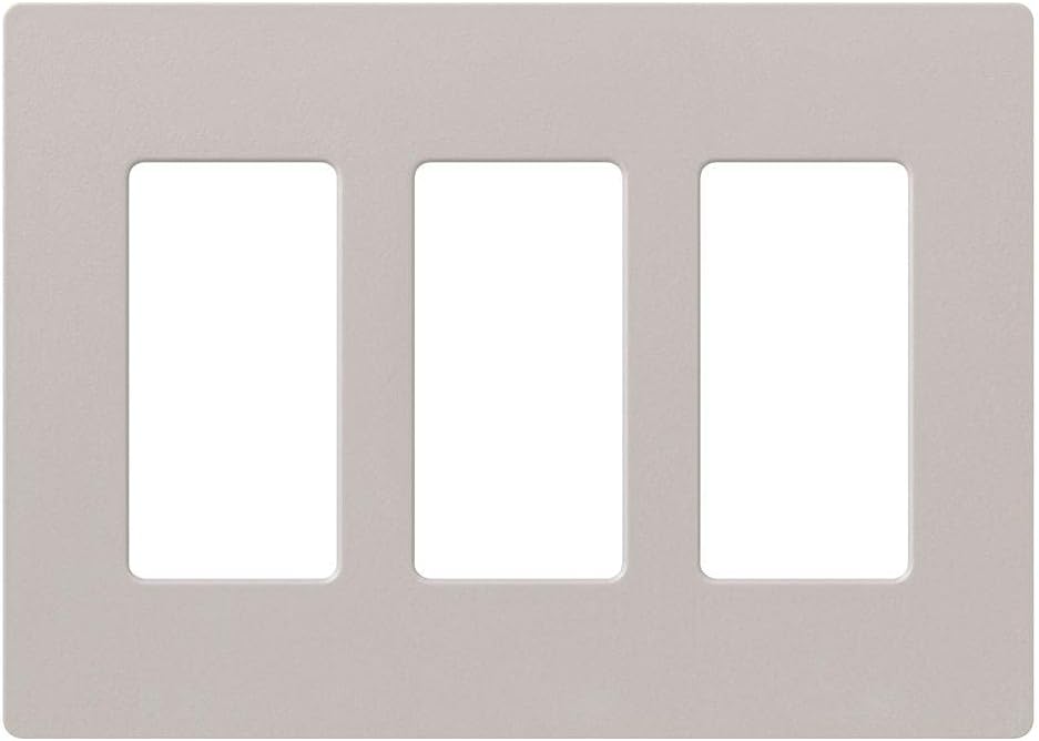 Lutron Claro 3 Gang Decorator/Rocker Wallplate, Satin, Taupe (1-Pack) | SC-3-TP