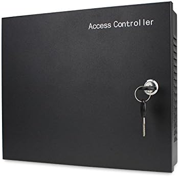 MENGQI-CONTROL TCP/IP Network 4 Door Smart Access Control Panel System Electric Strike Lock for Push Panic Bar Device Emergency Door, RFID Keypad Reader Enroll USB Reader 110V Power Supply Box