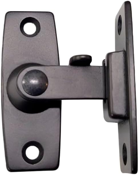QCAA 2.5" Heavy Forged Solid Brass Door Latch, 90 Degree Right Angle Door Latch Buckle for Doors & Windows, US10B ORB Oil-Rubbed Bronze, 1 Pack, Made in Taiwan