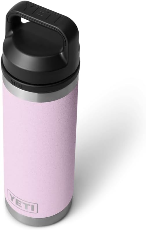 YETI Rambler Bottle Chug, Vaccum Insulated Stainless Steel Bottle with Leakproof Chug Cap, Cherry Blossom, 18 oz (532 ml)