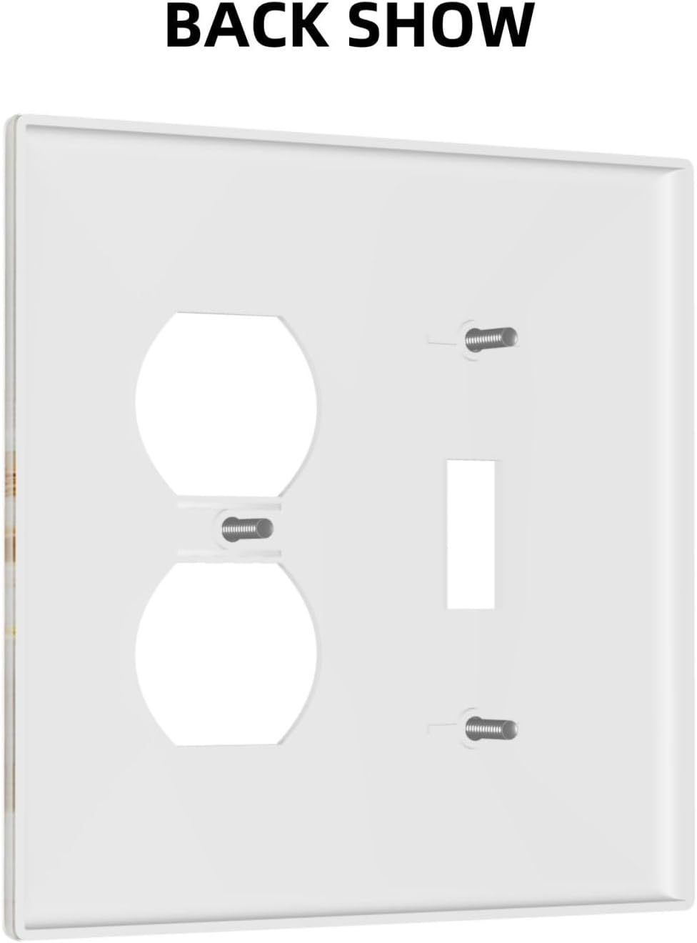 Gold Marble Crack Simple Abstract Print Wallplates 1 Toggle 1 Duplex Switch Plate Electrical GFCI Faceplate Decorative Light Switch Covers for Bathroom Kitchen Home Decor