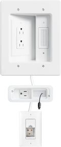 SANUS Ultimate in-Wall Cable Management Kit for Mounted TV & Soundbar - Includes Soundbar & TV Wire Management - Conceals Power, HDMI, Optical, and Low-Voltage Wires Behind Wall Model: WSIWPSB1