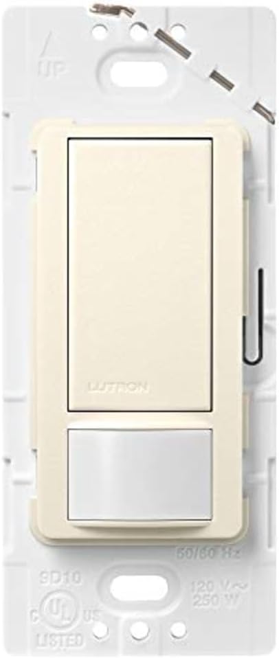Lutron Maestro Motion Sensor Light Switch Indoor for Bathroom, Garage, Laundry Room, Closet, Occupancy Sensor Light Switch, Single-Pole, No Neutral, MS-OPS5M-BI