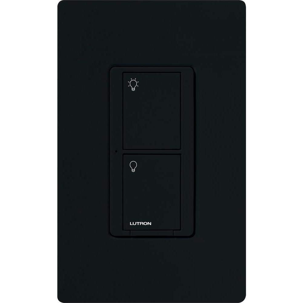 Lutron Caseta Original Smart Light Switch (Lutron Smart Hub Required), for Home, LED Lights, and Fans, 6 Amp, Single-Pole/3-Way, Neutral Required, PD-6ANS-BL, Black