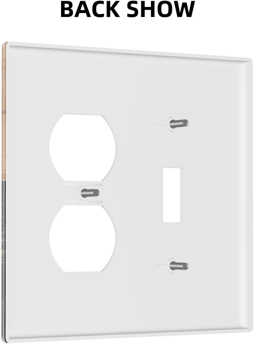 Wallplates Rustic Farmhouse Orange Brown Pine Tree Deer Wood Grain 1 Toggle 1 Duplex Switch Plate Electrical GFCI Faceplate Decorative Light Switch Covers for living Room Cabin Decor
