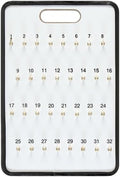 Masonite Key Holder Wall Mount with 32 Spring-Lock Hooks 13-1/2" × 20" – Wall Mounted Key Organizer Board with Metal Trim and Handle – Dealership, Office, Garage Key Rack Cabinet - Pack of 3