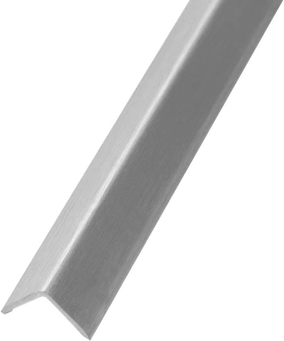 OUZUGIE 8-Pack 57 Inches, WPC Slat Wall Panel Trim,Corner Guard for High Grille (Metallic Silver)