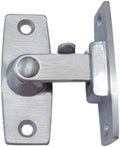 QCAA 2.5" Heavy Forged Solid Brass Door Latch, 90 Degree Right Angle Door Latch Buckle for Doors & Windows, Satin Chrome, 1 Pack, Made in Taiwan