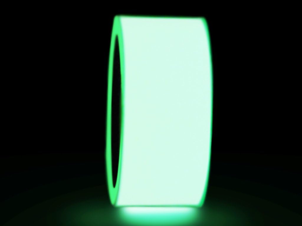 WOD GDT6 Glow in the Dark Tape Safety Grade Photoluminescent, 4 inch x 50 yds - For Labeling Safety Signs and Emergency Exits, Green