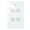 MOES Smart WiFi RF 2 Gang Double Curtain Blind Touch Switch for Roller Shutter Electric Motor Tuya Smart Life App, Voice Control with Google Home Alexa Voice Control, White