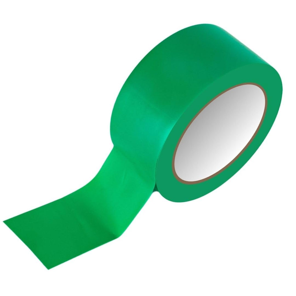 GTSE 2 inch x 108 ft Green PVC Vinyl Floor Tape, 48 Rolls, Safety Marking Tape, 6 mil Thick, Suitable for Dance Floors, Gyms, Warehouses, Sports Facilities