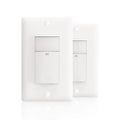 ECOELER Single Pole Occupancy Motion Sensor Light Switch, PIR Infrared Motion Activated Switch with Sensitivity & Delay Adjustable, Neutral Wire Required, for Kitchen, Garage, Stairwell, 2 Pack