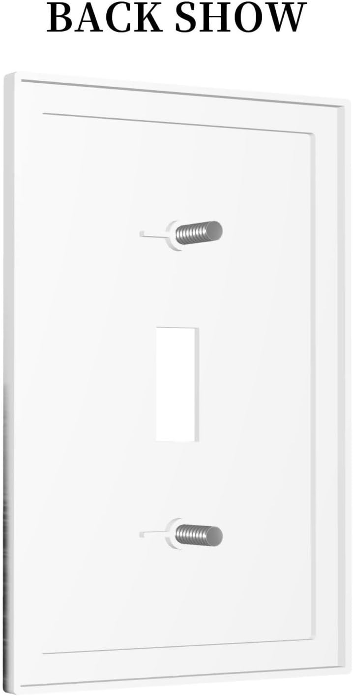 Decorative Light Switch Cover Fores Black White Landscape Misty Woods 1 Gang Single Toggle Device Electrical Faceplate Switchplates Decorator Outlet Wall Plate For Farmhouse Cabin Decor