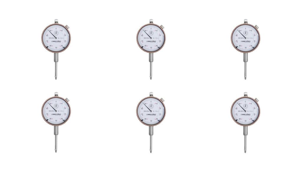 Accusize Industrial Tools 0-1'' by 0.001'' Dial Indicators, P900-S102, 6 Units