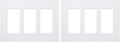 Lutron Claro 3 Gang Decorator/Rocker Wallplate, Gloss, White (1-Pack) | CW-3-WH (Pack of 2)