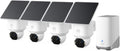 eufy Security SoloCam E42 4-Cam Kit (HomeBase S380), 4K Security Camera Wireless Outdoor, Solar Powered, AI Motion Tracking, Strobe Light, Pan & Tilt, Facial Recognition, Local Storage Up to 16 TB