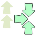 ProTapes Pro Glow Arrows Glow In The Dark Phosphorescent Vinyl Tape, Directional Arrows, 3" Height, 15 mils Thick (1 Bag; 25 Arrows)