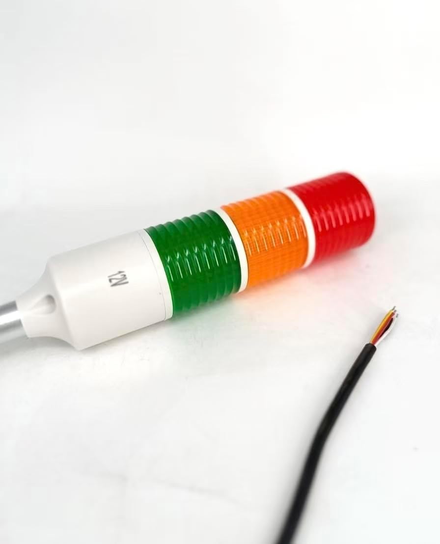 12V DC LED Warning Lights Multi-Layer Industrial Signal Light Alarm Lights Machine Equipment Indicator Lamp (3-Layer)