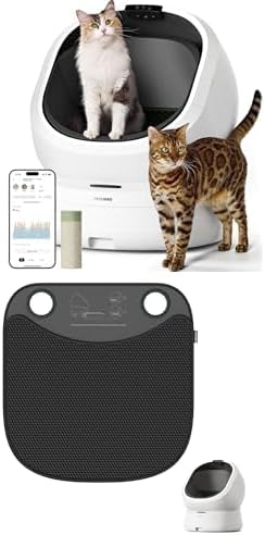 PETLIBRO Upgrade Luma Automatic Cat Litter Box + Large Litter Mat, AI Camera Waste Analysis, Triple Safety Protection Self Cleaning Litter Box