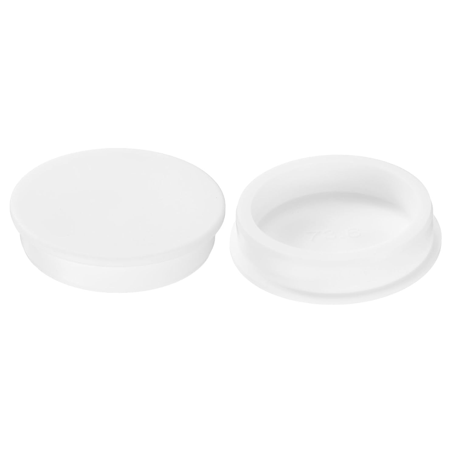 uxcell 2Pcs Silicone Hole Plug, Waterproof Round Rubber Stoppers Bottle Seal Plugs Tube Pipe End Caps for 72mm/2.83" Hole for Bathtub Bottle, White