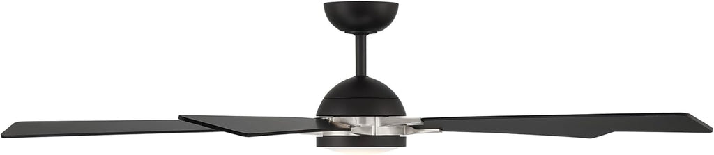 Rotary Indoor and Outdoor 5-Blade 65in Smart Home Ceiling Fan in Matte Black Brushed Nickel with 2700-3000-4000-5000K Selectable LED Light Kit and Remote Control works with iOS or Android WAC App