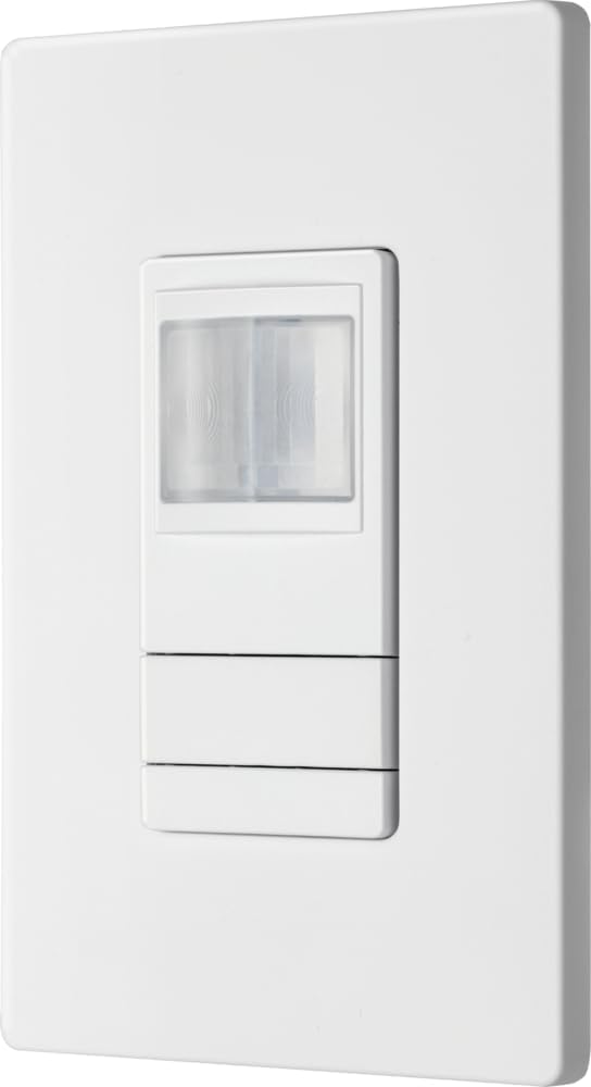 Lithonia Lighting SensorSwitch Wall Mount Motion Sensor Switch, Passive Infrared Wall Switch and Occupancy Sensor, WSXA Series, Single Relay, White (WSXA WH)