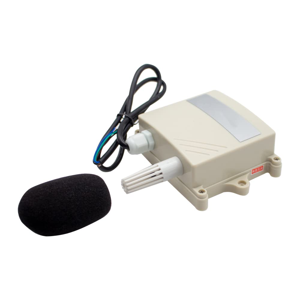 IP65 Noise Meter Sensor, Environmental Noise Online Monitoring Meter Noise Transmitter Decibel Detector Sound Level Meter 30-120DB (Output Signal 4-20mA)