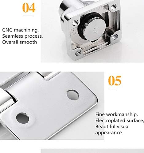 2 Packs Keyed Hasp Locks Twist Knob Keyed Locking Hasp for Small Doors, Cabinets and More,Stainless Steel Steel, Chrome Plated Hasp Lock Catch Latch Safety Lock (3Inch with Lock)