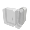 Magnet Riser Compatible with SimpliSafe | Alarm Contact Spacer with 3M Adhesive | Alarm Riser - Sensor/Magnet Not Included (1 Pack - 3/4 inch)
