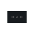 Smart Fan Switch Neutral Wire Required, 2.4GHz WiFi Dimmer Light Switch with Remote Voice Control, Tempered Glass Panel, Compatible with Alexa and Google Home, Black WiFi Fan