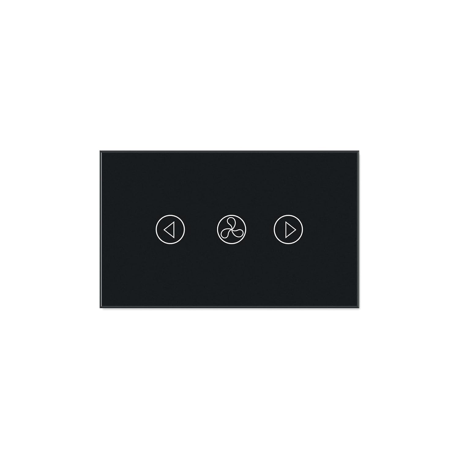 Smart Fan Switch Neutral Wire Required, 2.4GHz WiFi Dimmer Light Switch with Remote Voice Control, Tempered Glass Panel, Compatible with Alexa and Google Home, Black WiFi Fan