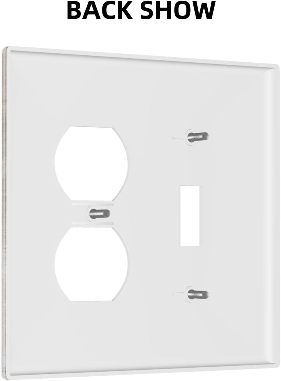 Vintage Light Wood Retro Rustic White Gray Oak Print Wallplates 1 Toggle 1 Duplex Switch Plate Electrical GFCI Faceplate Decorative Light Switch Covers for Farmhouse Home Decor