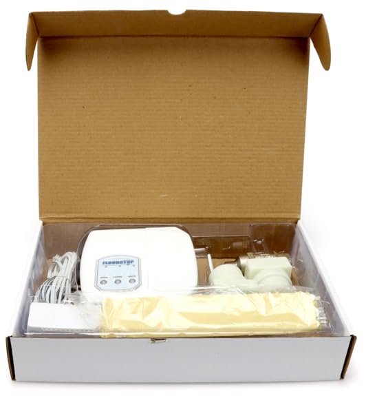 FloodStop Sink Leak Detector Kit with Automatic Water Shut-Off and Visual/Audible Alarms, 3/8" Compression, Hot & Cold Valves