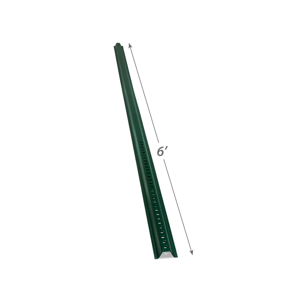 SmartSign U-Channel Sign Post, Medium Weight | 6' Tall Baked Enamel Steel Post - Pack of 3