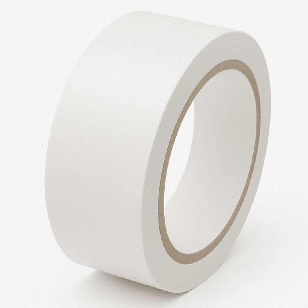GTSE 2 inch x 108 ft White PVC Vinyl Floor Tape, Safety Marking Tape, 6 mil Thick, Suitable for Dance Floors, Gyms, Warehouses, Sports Facilities